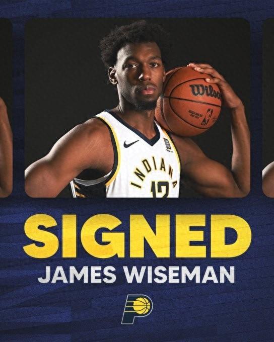 官方：怀斯曼与步行者签约；据悉合同为2年，次年球队选项